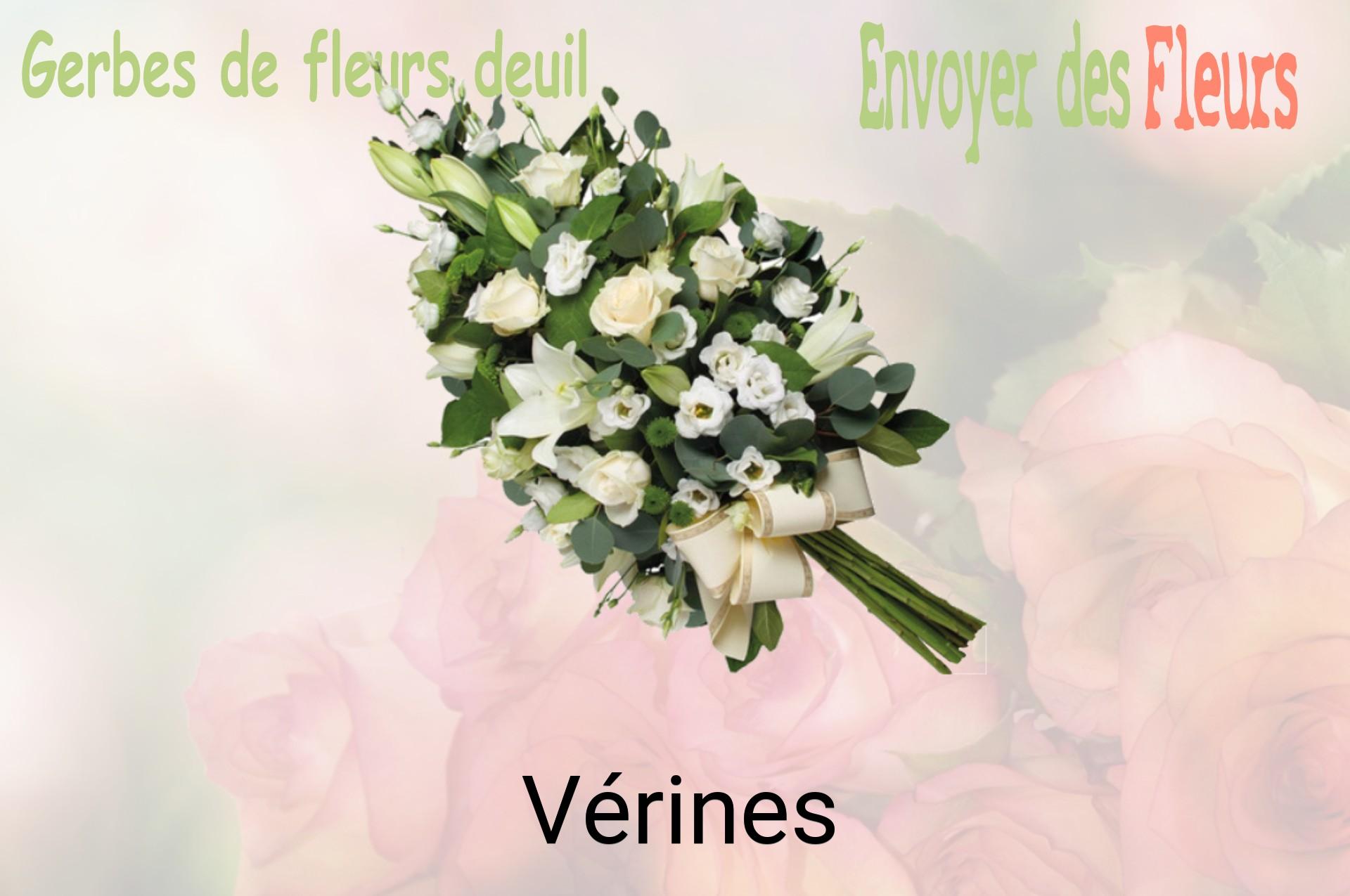 Gerbe de fleurs de deuil livrée à Vérines